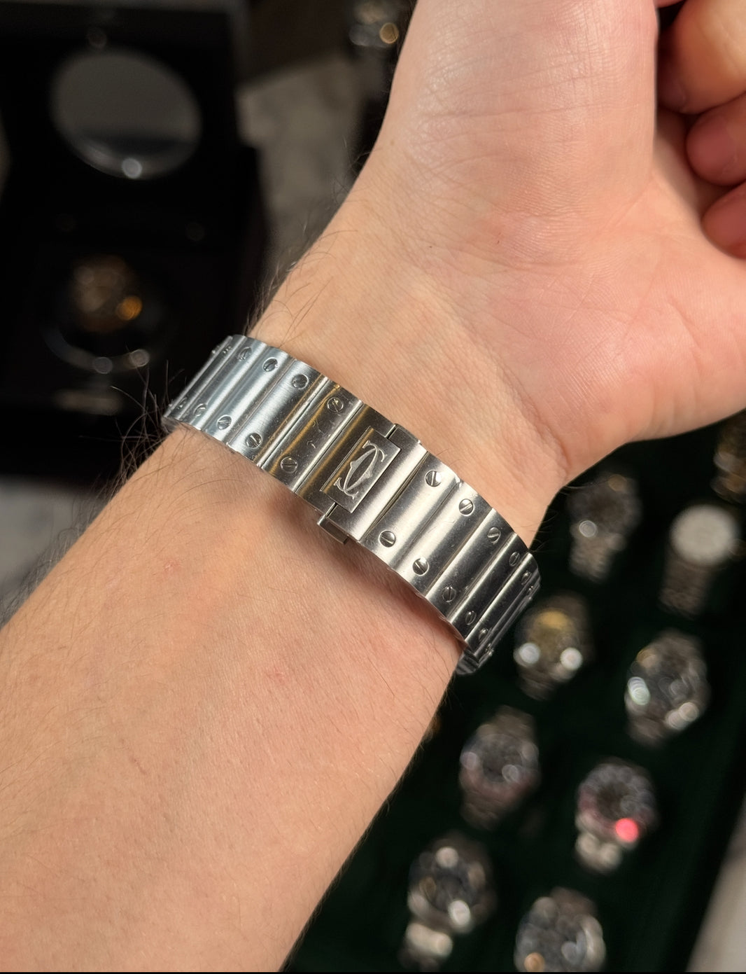 CARTIER SANTOS 40 MM FONDO BLANCO