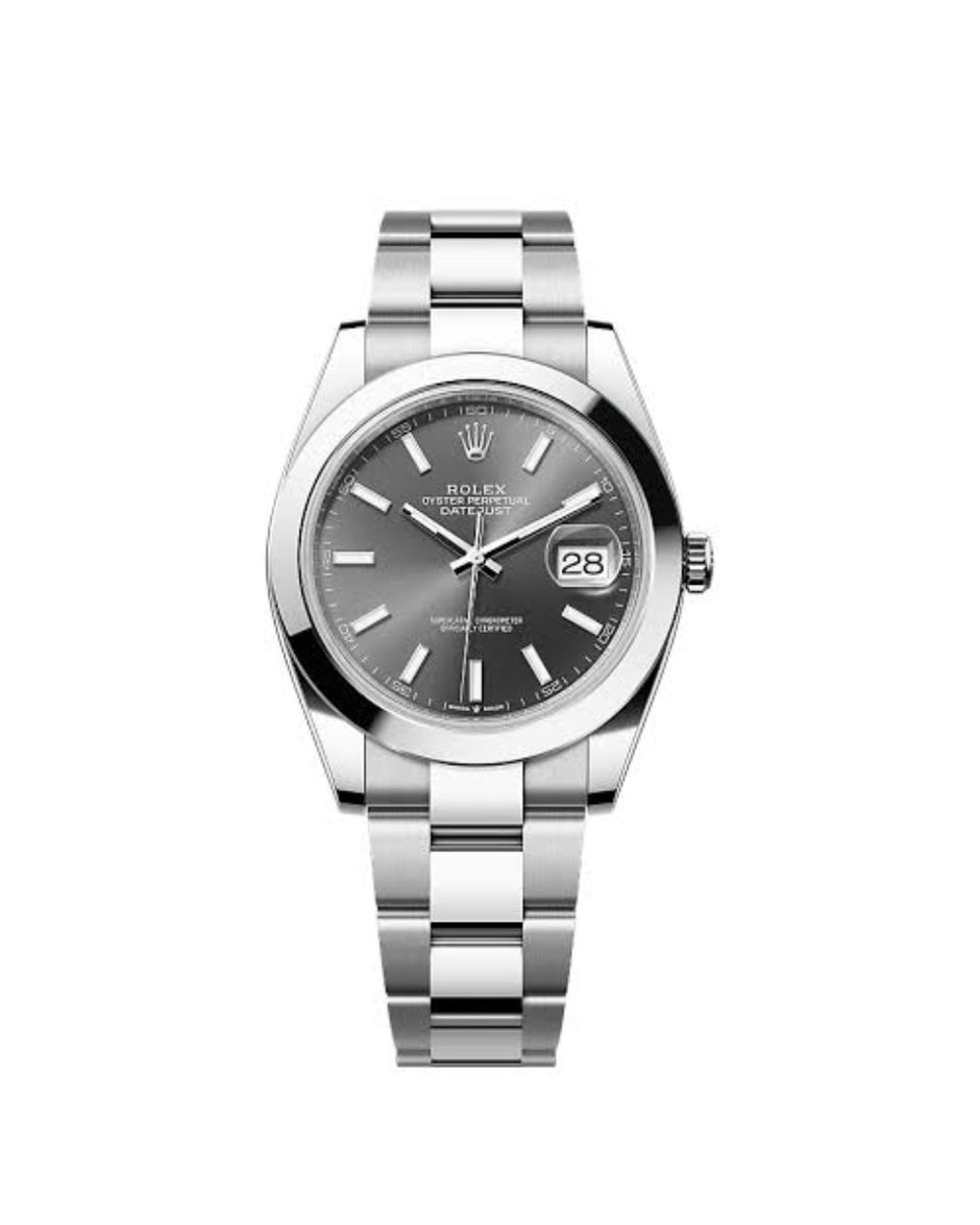 ROLEX DATEJUST 41 MM – PLATEADO CON ESFERA GRIS