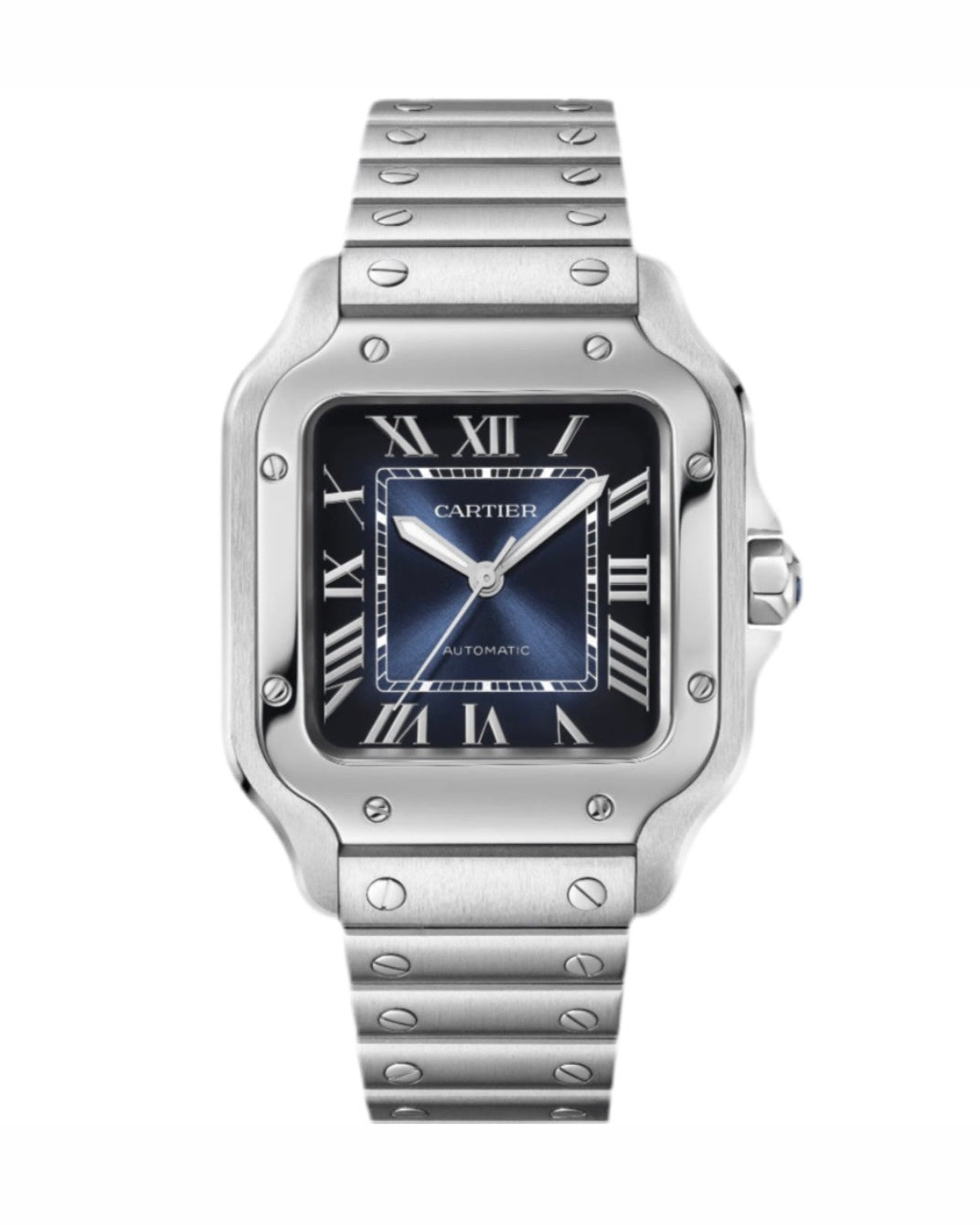 RELOJ SANTOS DE CARTIER FONDO AZUL