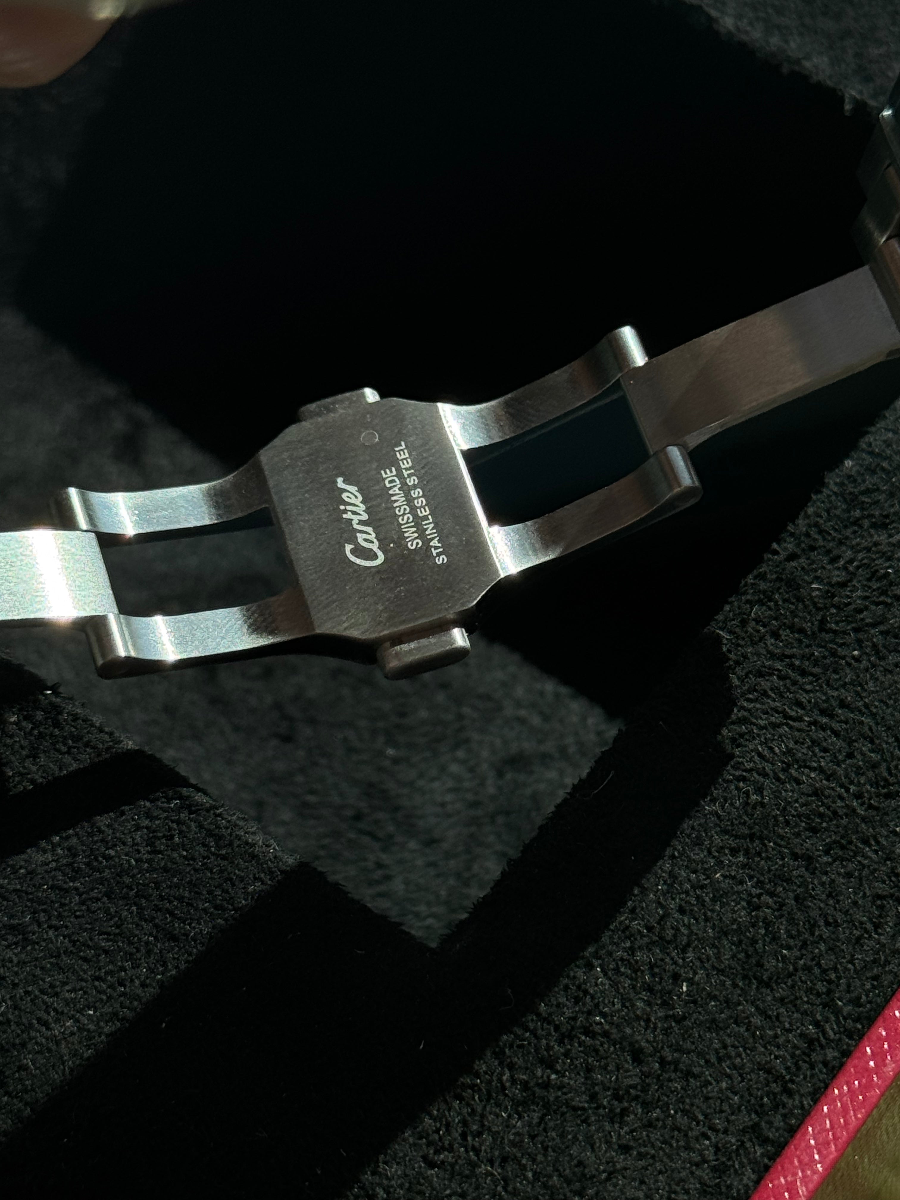 RELOJ SANTOS DE CARTIER FONDO AZUL